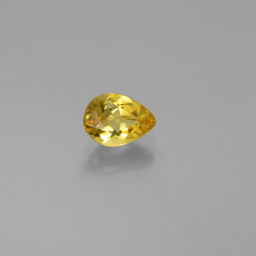Berillo dorato naturale giallo da 0,63 ct, taglio a pera, VVS