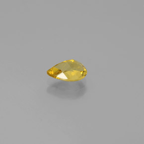 Berillo dorato naturale giallo da 0,63 ct, taglio a pera, VVS