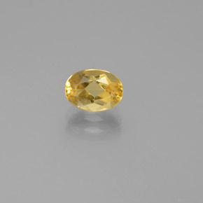 Berillo dorato naturale giallo da 0,87 ct, taglio ovale, VS