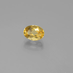 Berillo dorato naturale giallo da 0,87 ct, taglio ovale, VS