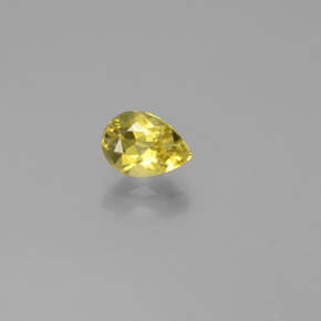 Berillo dorato Giallo naturale da 0.71 ct, Forma a pera, VVS
