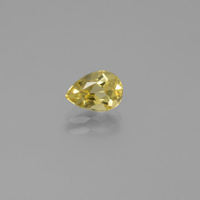 Berillo dorato naturale giallo da 0,70 ct, taglio a pera, VVS