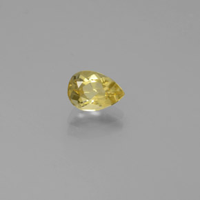 Berillo dorato naturale giallo da 0,70 ct, taglio a pera, VVS