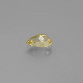Berillo dorato naturale giallo da 0,76 ct, taglio a pera, VVS