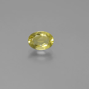Berillo dorato naturale giallo da 0,74 ct, taglio ovale, VS