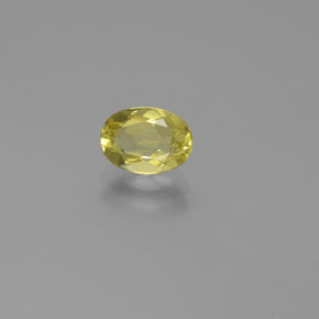 Berillo dorato naturale giallo da 0,74 ct, taglio ovale, VS