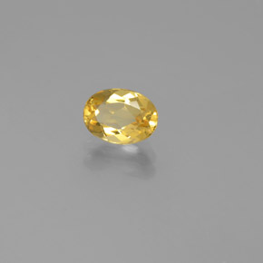 Berillo dorato naturale giallo da 0,82 ct, taglio ovale, VVS-VS