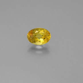 Berillo dorato naturale giallo da 0,66 ct, taglio ovale, VVS-VS