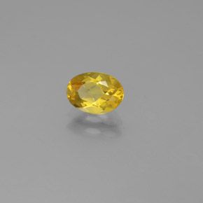Berillo dorato naturale giallo da 0,66 ct, taglio ovale, VVS-VS