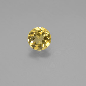 Berillo dorato naturale giallo da 0,62 ct, taglio rotondo, VS