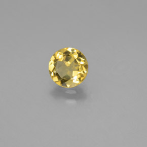 Berillo dorato naturale giallo da 0,62 ct, taglio rotondo, VS