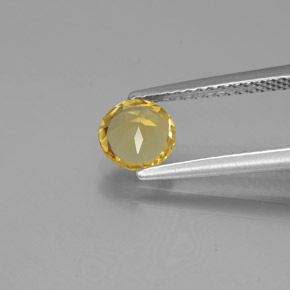 Berillo dorato naturale giallo da 0,62 ct, taglio rotondo, VS