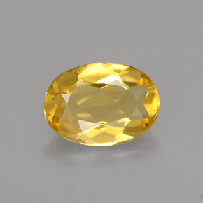 Berillo dorato naturale giallo da 0,61 ct, taglio ovale, VVS