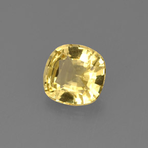 Berillo dorato naturale giallo da 0,69 ct, taglio a cuscino, VS