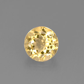 Berillo dorato naturale giallo da 0,69 ct, taglio rotondo, VS