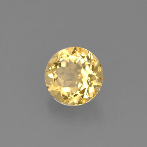 Berillo dorato naturale giallo da 0,69 ct, taglio rotondo, VS