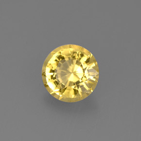 Berillo dorato naturale giallo da 0,61 ct, taglio rotondo, VS