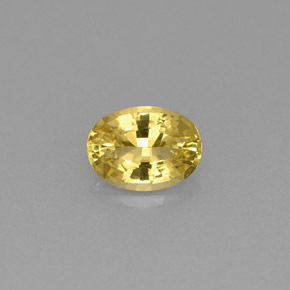 Berillo dorato naturale giallo da 0,68 ct, taglio ovale, VVS-VS