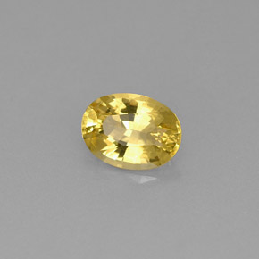 Berillo dorato naturale giallo da 0,68 ct, taglio ovale, VVS-VS