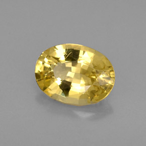 Berillo dorato Giallo naturale da 0.63 ct, Taglio ovale, VVS-VS