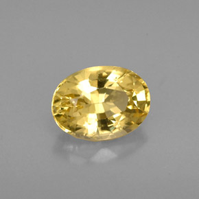 Berillo dorato naturale giallo da 0,76 ct, taglio ovale, VVS-VS