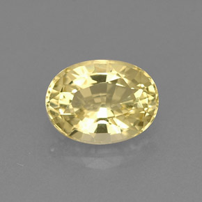 Berillo dorato naturale giallo da 0,77 ct, taglio ovale, VVS-VS