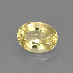Berillo dorato naturale giallo da 0,77 ct, taglio ovale, VVS-VS