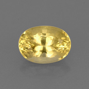Berillo dorato naturale giallo da 0,83 ct, taglio ovale, VS