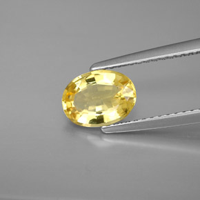 Berillo dorato naturale giallo da 0,93 ct, taglio ovale, VVS