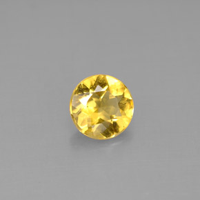 Berillo dorato naturale giallo da 0,77 ct, taglio rotondo, VS