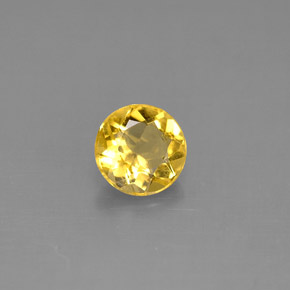 Berillo dorato Giallo naturale da 0.85 ct, Taglio rotondo, VS