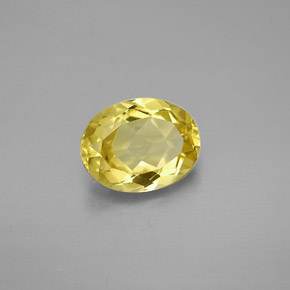 Berillo dorato naturale giallo da 1,51 ct, taglio ovale, VVS