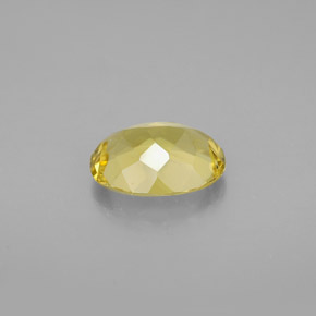 Berillo dorato naturale giallo da 1,51 ct, taglio ovale, VVS