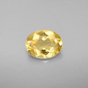Berillo dorato naturale giallo da 1,47 ct, taglio ovale, VS