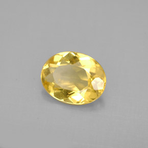 Berillo dorato naturale giallo da 1,48 ct, taglio ovale, VS