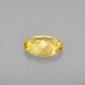 Berillo dorato naturale giallo da 1,48 ct, taglio ovale, VS
