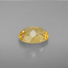 Berillo dorato naturale giallo da 1,63 ct, taglio ovale, VS
