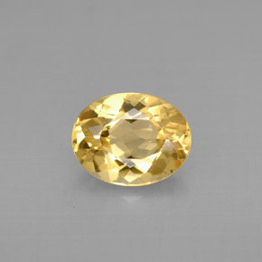 Berillo dorato Giallo naturale da 1.55 ct, Taglio ovale, VVS-VS
