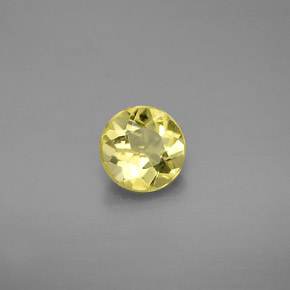 Berillo dorato naturale giallo da 0,78 ct, taglio rotondo, VVS-VS