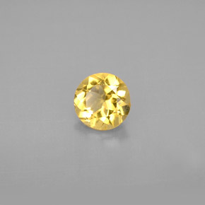 Berillo dorato naturale giallo da 0,73 ct, taglio rotondo, VS