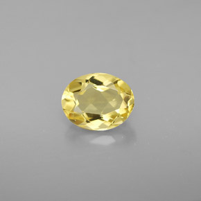 Berillo dorato naturale giallo da 0,97 ct, taglio ovale, VVS