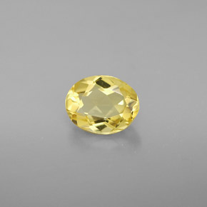 Berillo dorato naturale giallo da 0,97 ct, taglio ovale, VVS