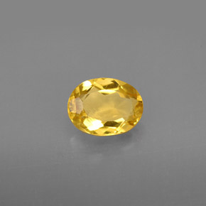 Berillo dorato naturale giallo da 1,08 ct, taglio ovale, VS