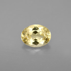 Berillo dorato naturale giallo da 0,99 ct, taglio ovale, VVS