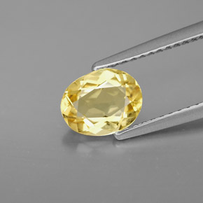 Berillo dorato Giallo naturale da 0.97 ct, Taglio ovale, VVS-VS