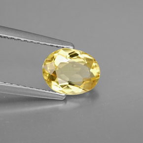 Berillo dorato Giallo naturale da 0.97 ct, Taglio ovale, VVS-VS