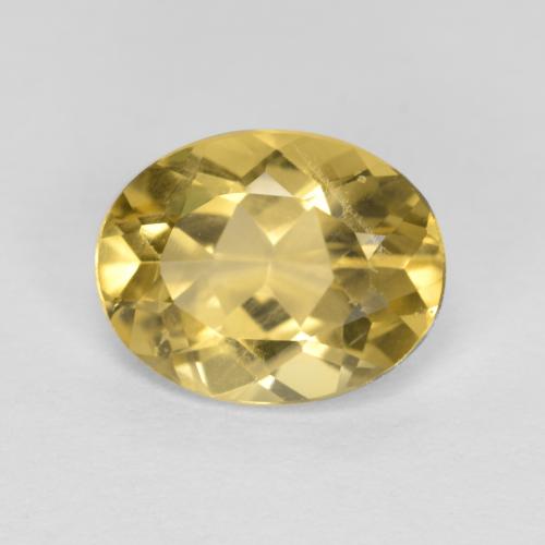 Berillo dorato Giallo dorato chiaro naturale da 1.49 ct, Taglio ovale, VS