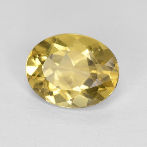 Berillo dorato Giallo dorato chiaro naturale da 1.49 ct, Taglio ovale, VS