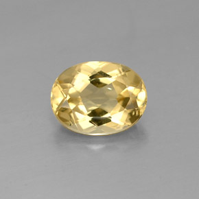 Berillo dorato naturale giallo da 1,65 ct, taglio ovale, VS