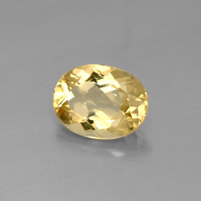 Berillo dorato naturale giallo da 1,65 ct, taglio ovale, VS